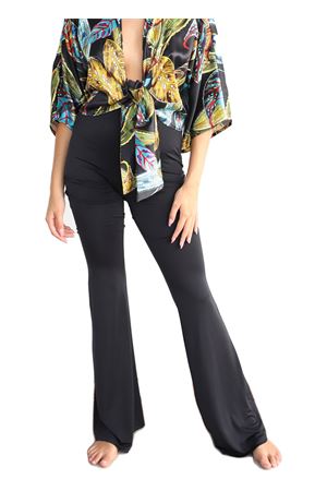 pantaloni in jersey nero a zampa di elefante Aram Capri | PANTALONIJERSEYZAMPANERO
